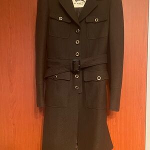 Burberry Black Wool Coat for Women